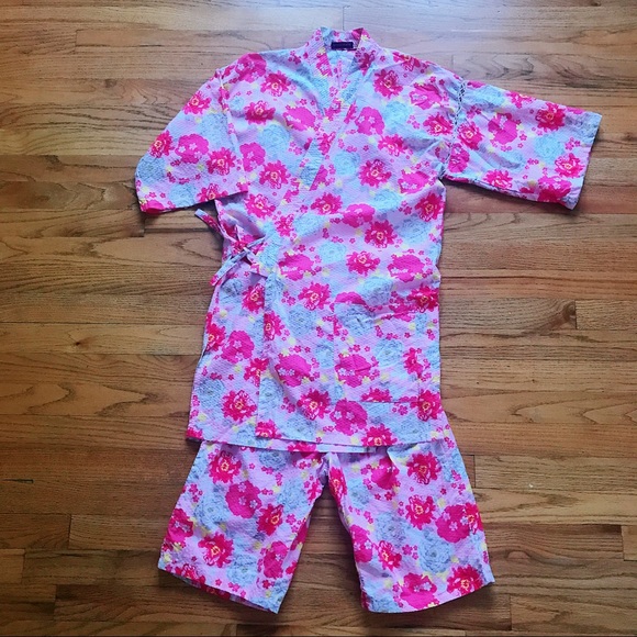 🎎 Japan Jinbei Yukata Kimono Summer Set Sz 14 - Picture 2 of 6